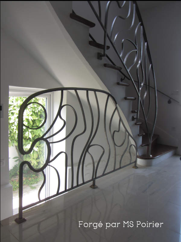 Rampe d'escalier en fer forgé