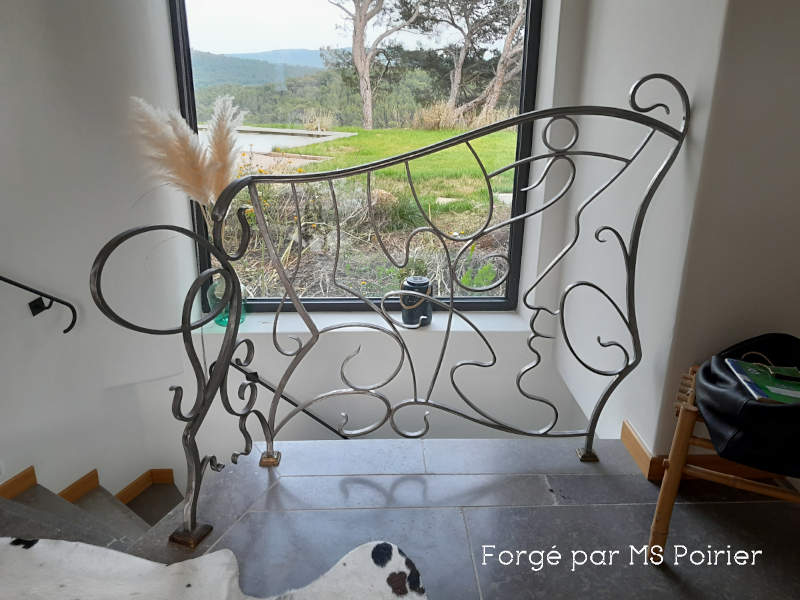 Rampe d'escalier en fer forgé